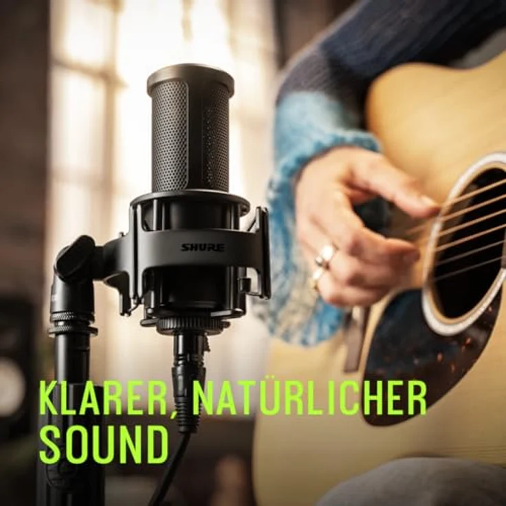 Shure SM4 Studio Mikrofon, XLR Heimstudio Kondensator Mikrofon - Optimiert für sanfte Vocals bis zu lauten Instrumenten, Mix-Ready Audio, robuste Metallbauweise (SM4-K) – Bild 4