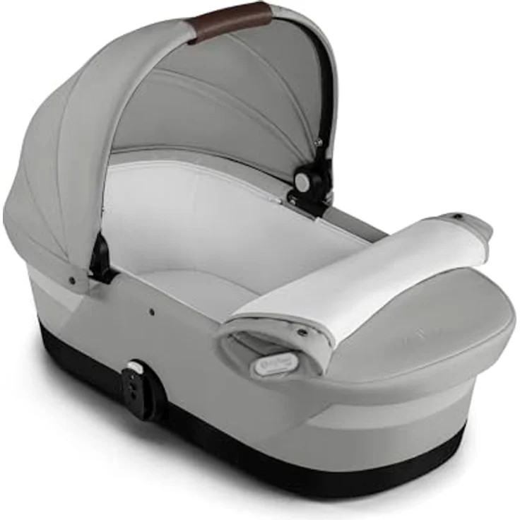 Cybex Gold GAZELLE S Cot Kinderwagenaufsatz, für Neugeborene bis 6 Monate, Stone Grey mit XXL-Sonnenverdeck und Schaumstoffmatratze – Bild 1