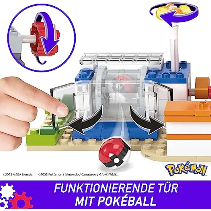 MEGA POKÉMON - 648-teiliges Bauset mit Pikachu, Chaneira, Evoli und Togepi - kombinierbar zu einer Pokémon-Welt mit sich bewegenden Elementen, für Kinder ab 7 Jahren, HNT93 – Bild 4