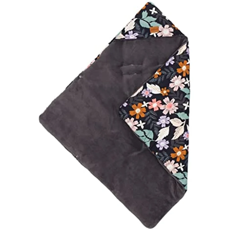 Fillikid Fleece-Fußsack Tanaga, kuscheliger Fußsack für Babyschale und Babywanne, wasserabweisend, Blumenmuster – Bild 2
