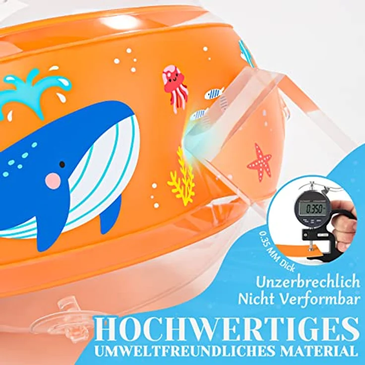 Daliyer Schwimmflügel, Schwimmflügel Kinder 1 2 3 Jahre, Schwimmhilfe ab 1-3 Jahr für Jungen Mädchen, Swimsafe Gerät, Gewicht 6-16kg, Armumfang 15-19cm, blau – Bild 5