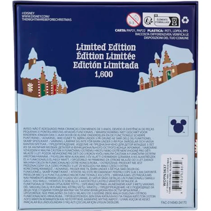 Loungefly Disney Nightmare Before Christmas Town Carousel, Emaille Pin mit detailliertem Design und Gothic-Ästhetik – Bild 3