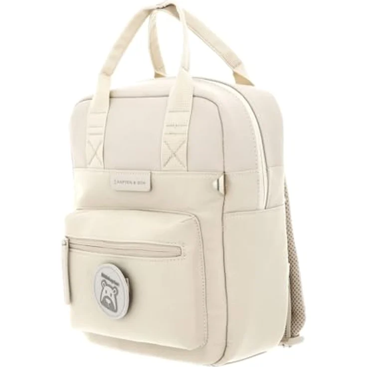 Kapten & Son Bergen Kinderrucksack 23 cm, beige, 100% Polyester, 28 cm x 11 cm x 23 cm – Bild 2