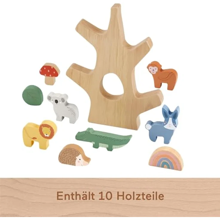 Fisher-Price® Stapelspielzeug Tierspaß Balance-Baum, Holz-Spielset aus nachhaltiger FSC-zertifizierter Waldwirtschaft – Bild 6