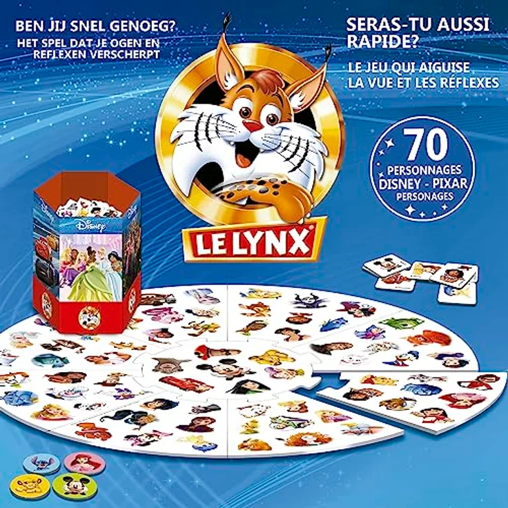 Educa Borrás SA 19748 Lernspiele, Schwarz - Lynx-Spiel mit Disney- und Pixar-Figuren, ab 4 Jahren – Bild 3
