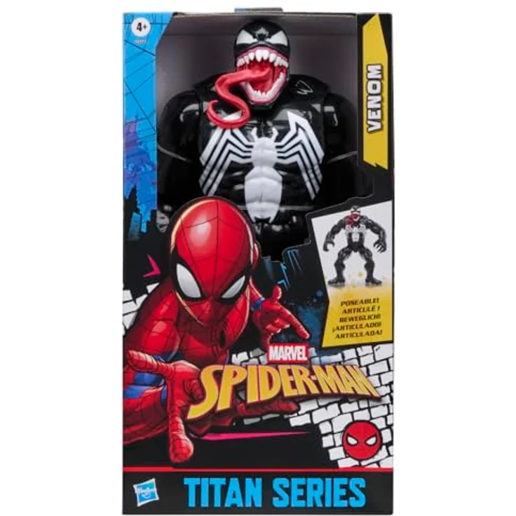 Marvel Spider-Man Titan Serie Venom Deluxe Action-Figur, 30 cm groß mit 11 Bewegungspunkten, Superhelden-Spielzeug für Kinder ab 4 Jahren – Bild 2