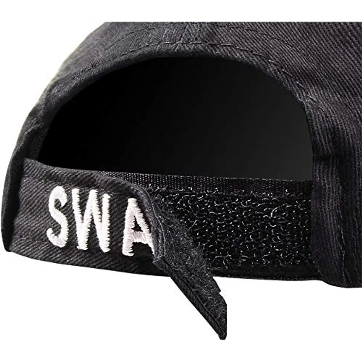 normani SWAT/POLICE/SECURITY Kostüm, Unisex mit Weste, Holster, bestickter Cap, Handschellen und Halter, Größe 3XL/4XL, Farbe SWAT – Bild 5