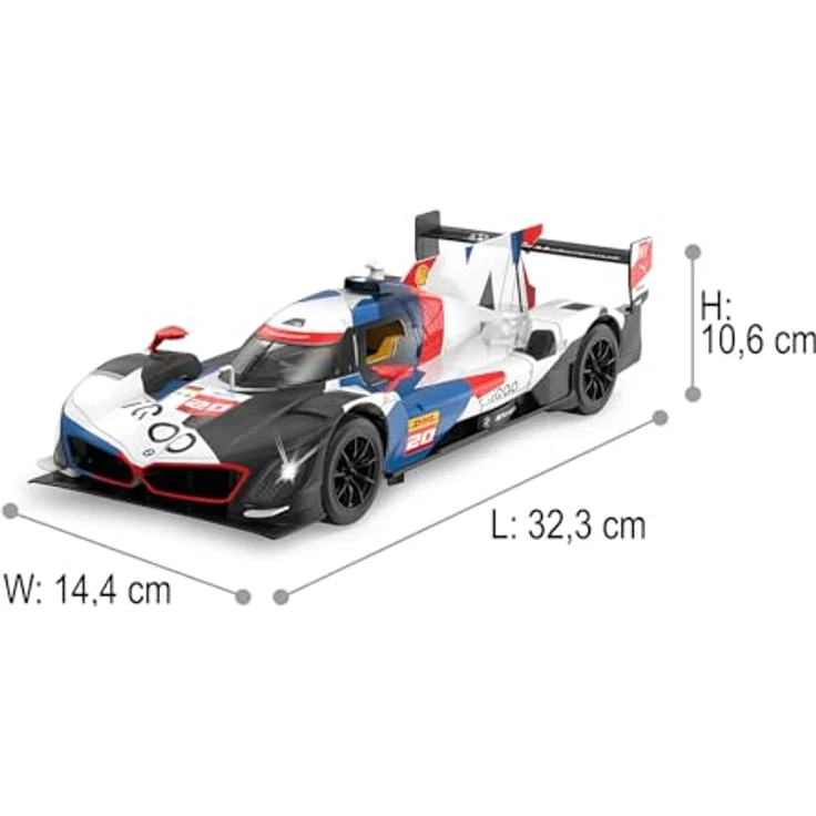 JAMARA BMW M Hybrid V8 LMDH 1:14, Ferngesteuertes Modellauto mit 2,4 GHz Steuerung, manuell zu öffnenden Türen, weiß – Bild 3