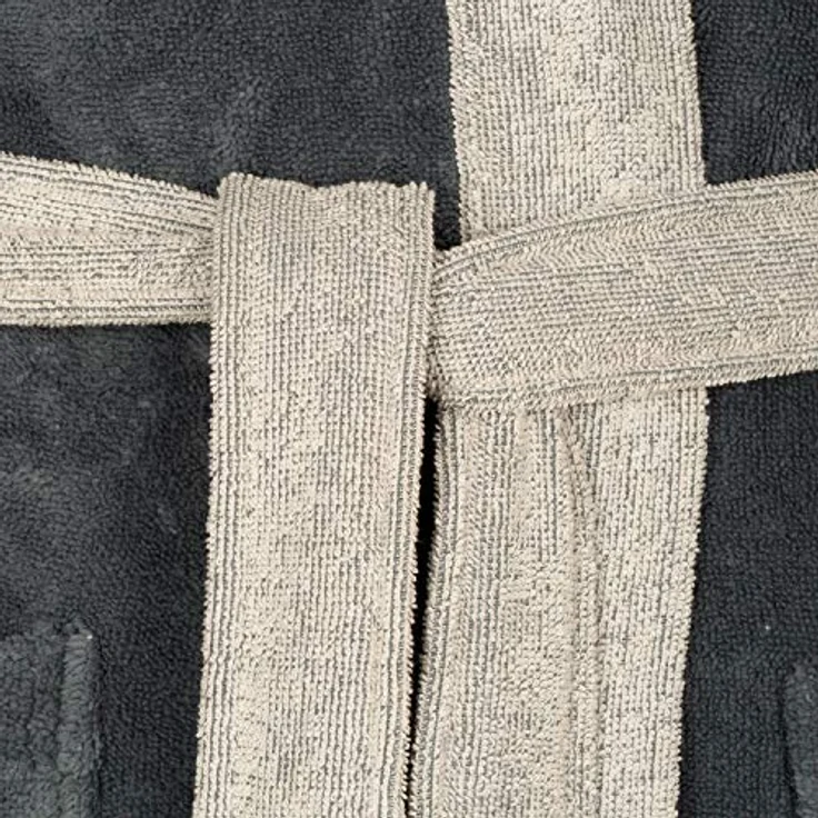 Vossen Bademantel Poppy, unisex Kapuze, flanell, weiß, 45% Polyester, 35% Bambus, 20% Baumwolle – Bild 8