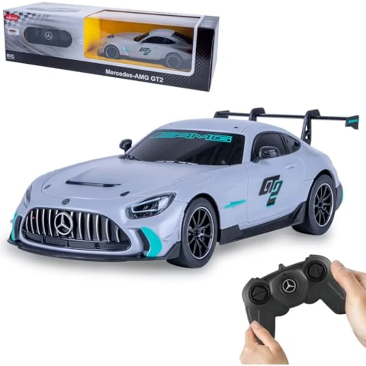 Grau Mercedes-AMG GT2, ferngesteuertes 1:24 Modellauto mit 707 PS und 2,4GHz Fernsteuerung, grau – Bild 1