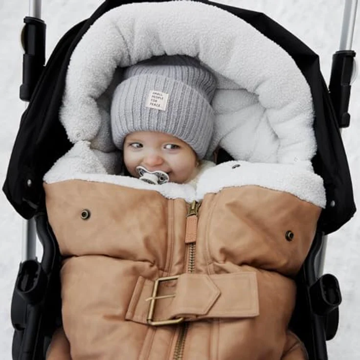 Elodie Details Universeller Fußsack, Winter Babyfußsack mit warmem Fleece, wind- & wasserabweisend, maschinenwaschbar, Aviator Brown – Bild 3