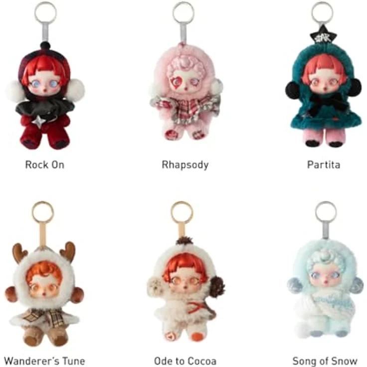 POP MART SKULLPANDA Winter Symphony Series Plush, Sammelfigur aus kunstvollem PVC, ca. 13,5 cm hoch, ideales Geschenk – Bild 5