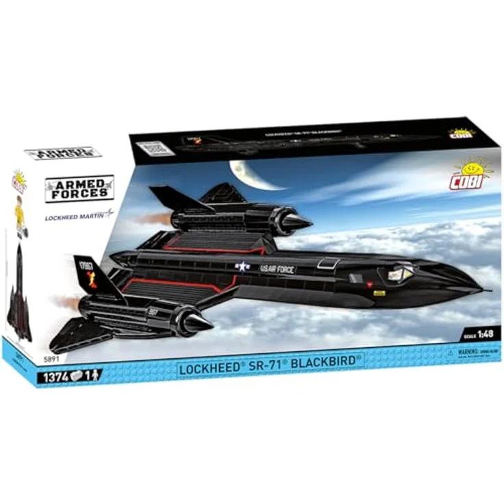 COBI Lockheed SR-71 Blackbird, US Militär Flugzeug, 1:48, 1374 Teile Bausatz, authentische Nachbildung mit präzisen Details – Bild 2