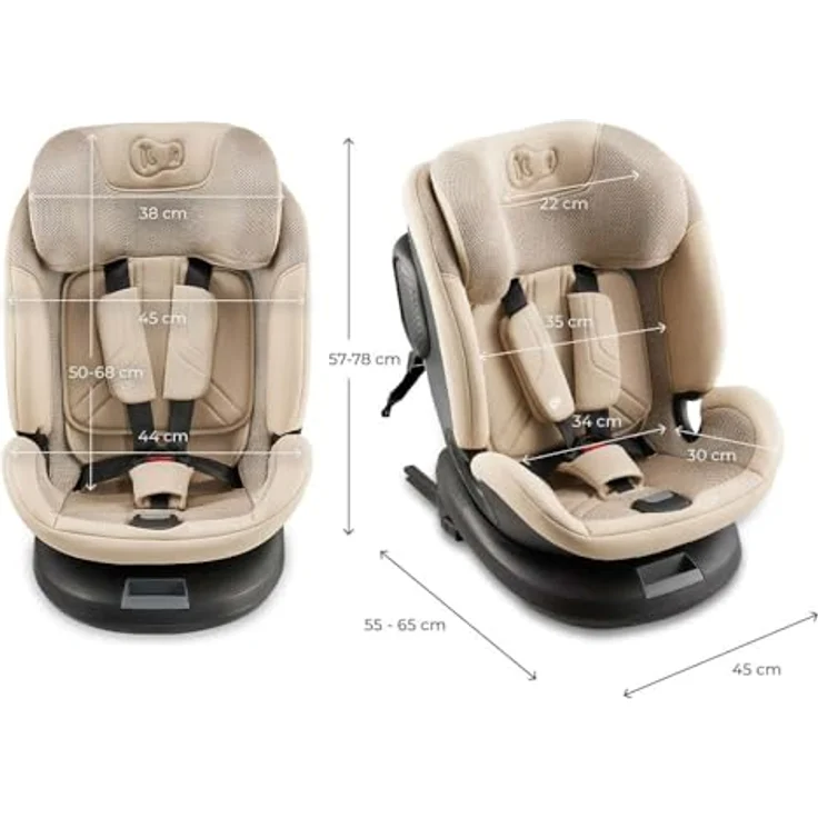 KinderKraft Xpedition 3, Reboarder nach ECE R129/i-Size Norm, bis 105 cm, 360° Drehfunktion, verbesserter Seitenschutz SPS+, schaumstoffgepolstert – Bild 16