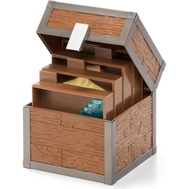 Noble Collection Minecraft Loot Chest The End, 10 cm Beutetruhe mit Diamantschwert, Endstein, Drachenatem-Flasche und Auge von Ender – Bild 2