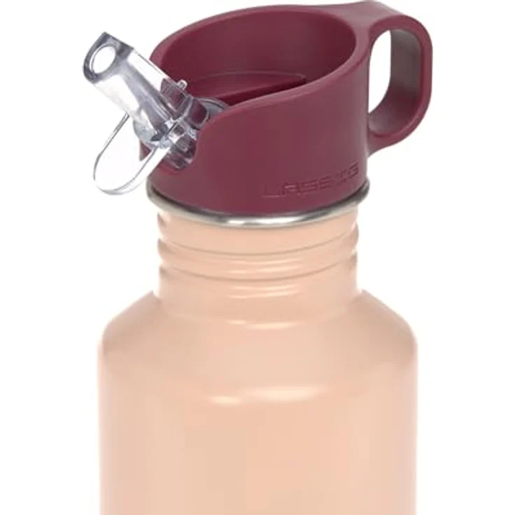 LÄSSIG Trinkflasche Edelstahlflasche BPA-frei 500ml Kinder Kita Kindergarten auslaufsicher mit Sporttrinkverschluss rosa – Bild 2