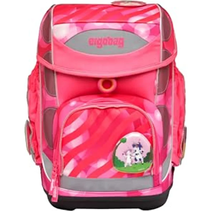ergobag Cubo KuntBärbuntes Einhorn, 5-teiliges Schulranzen-Set, ergonomisch, für 1. bis 4. Klasse, reflektorisch, 19 l, PFC-frei – Bild 2