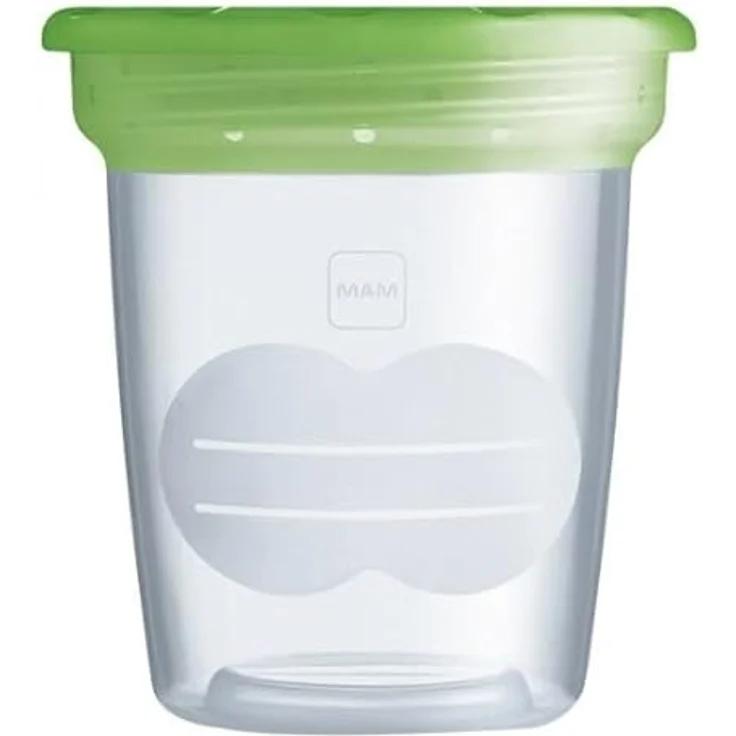 MAM Babynahrungsbehälter 120 ml, 5 Stück, transparent, ideal für die Aufbewahrung von Babynahrung – Bild 3
