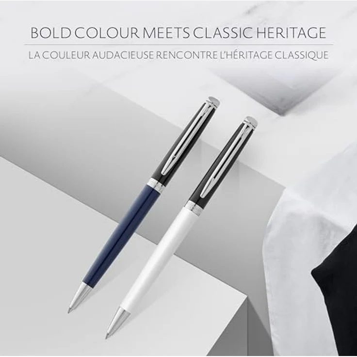 Waterman Hemisphere Colour Blocking, Kugelschreiber mit palladiumbeschichteter Verkleidung, dunkelblau – Bild 2