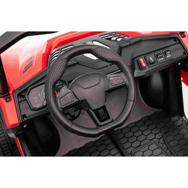 Beneo Motors T-Rex Ride, 24V 2-Sitzer Kinder Elektroauto 4x4 mit Fernbedienung, Lithium Akku 21,6V/5Ah, LED-Leuchten, MP3/USB/AUX, für 3–8 Jahre, schwarz – Bild 3