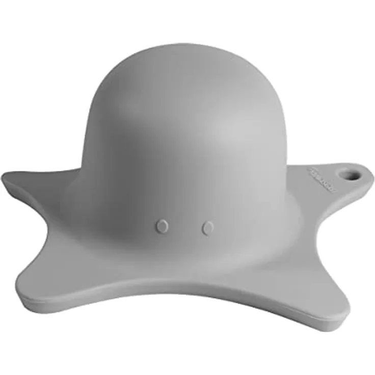 Kindsgut Duschhilfe, für Kinder, aus Silikon, in niedlicher Seestern Form, elegantes Design, Unterstützung beim Haare waschen, unisex, frei von BPA, Hellgrau