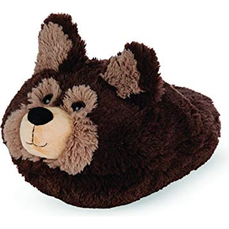 Cozy Noxxiez CS907-2 Dark Dog, warmer Plüsch-Hausschuh mit großzügiger Polsterung, 15 cm hoch, grau – Bild 2