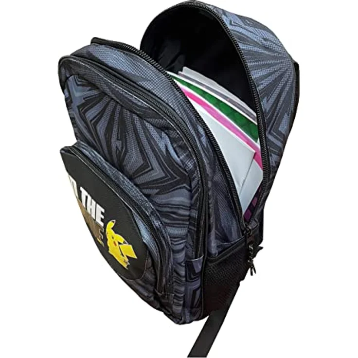POKÉMON Schulrucksack 42 × 29 × 16 cm, ergonomisch gepolstert mit 2 Seitentaschen für Trinkflaschen – Bild 5