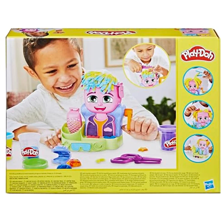 Play-Doh Friseursalon Pastryoline F8807, Kreativset mit 6 Tuben Knetmasse (3 Zweifarben) und Friseurzubehör – Bild 16