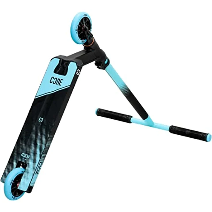 Fantic26 CORE Stunt-Scooter Trick Tret Roller 110mm Rollen I ABEC 9 I für Anfänger & Profi I Ab 5 Jahren I 78cm-95cm Höhe I + Fantic26 Sticker (Park CD1 H=78cm Türkis/Schwarz) – Bild 4