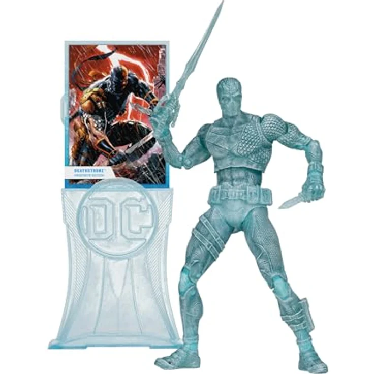 Bizak 64387226 Bewegliche Figur Deathstroke Sonderedition Frosbite, 18 cm, 22 Gelenkpunkte, inkl. Figurensockel und authentifizierter Kunstkarte – Bild 5