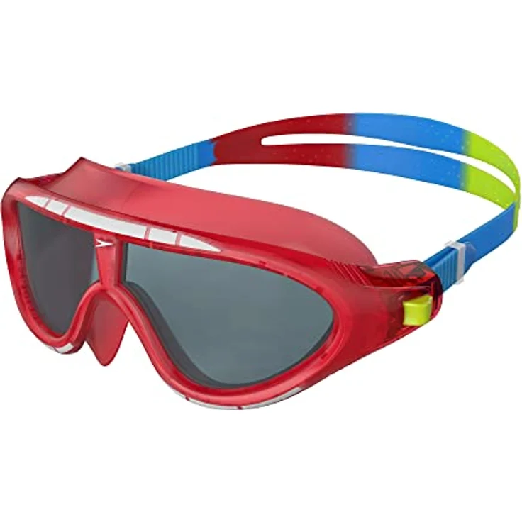 Speedo Unisex Kinder Junior Biofuse Rift Schwimmbrille, Lava Rot/Japan Blau/Smoke, Einheitsgröße – Bild 1