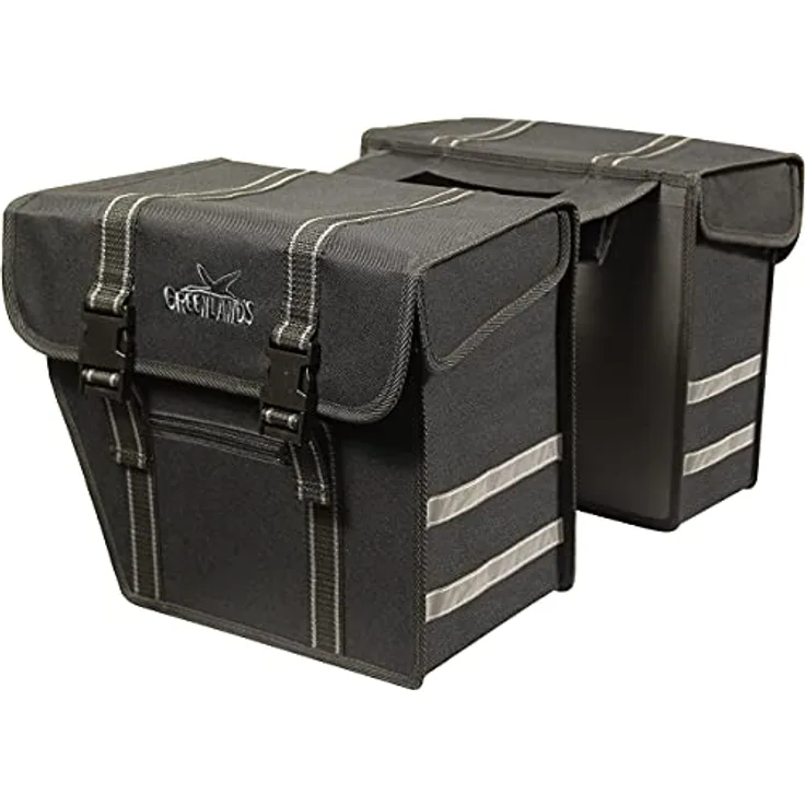 Greenlands Fahrradtasche Doppeltasche Gepäckträgertasche OT-2996 schwarz (40 Liter)
