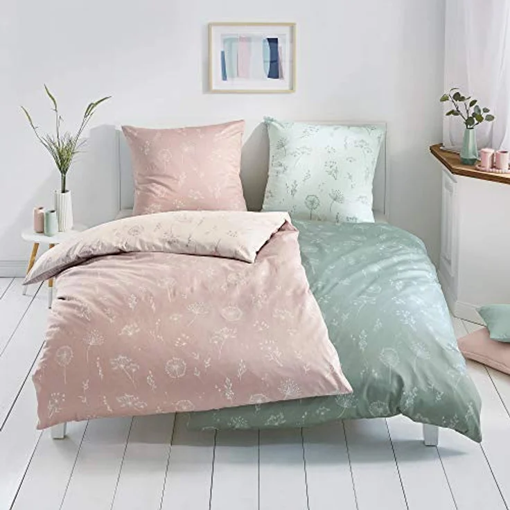 Kleine Wolke Leone Bettwäsche, Bettbezug, Cotton, Distel, 155 x 220 cm – Bild 2