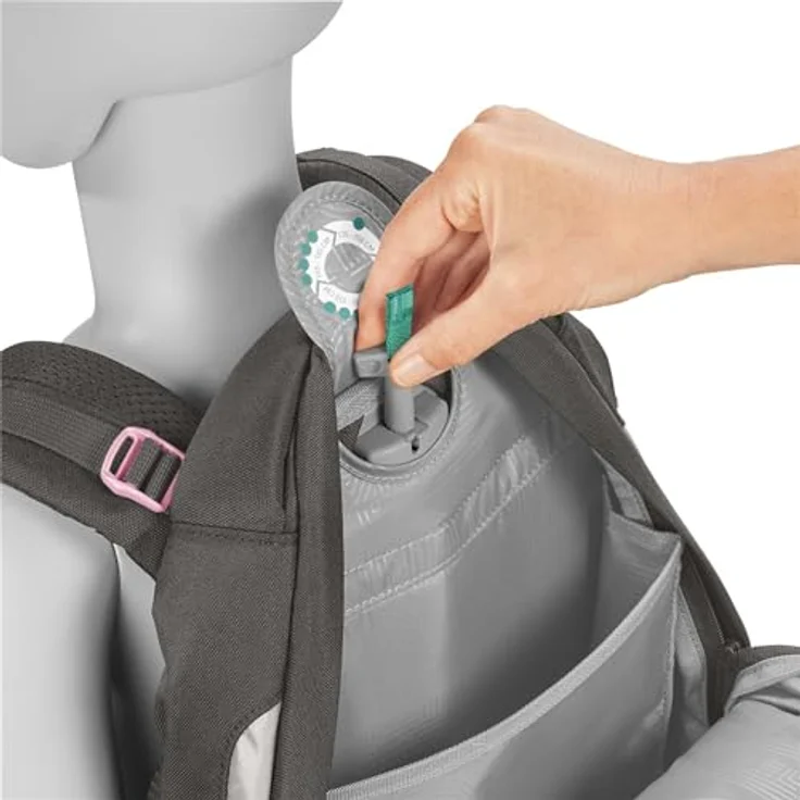 coocazoo Schulrucksack Mate „Bubble Brush”, grau-rosa, ergonomischer & anpassbarer Tornister, höhen- & größenverstellbar, mit Brustgurt & Hüftgurt, ab der 3. Klasse – Bild 4