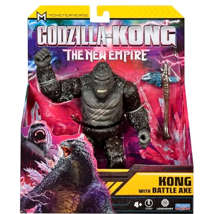 MonsterVerse Godzilla x Kong: Das Neue Imperium, 15 cm Kampfnarben-Kong-Actionfigur, hochdetailliert mit beweglichen Gelenken, geeignet für Kinder ab 4 Jahren