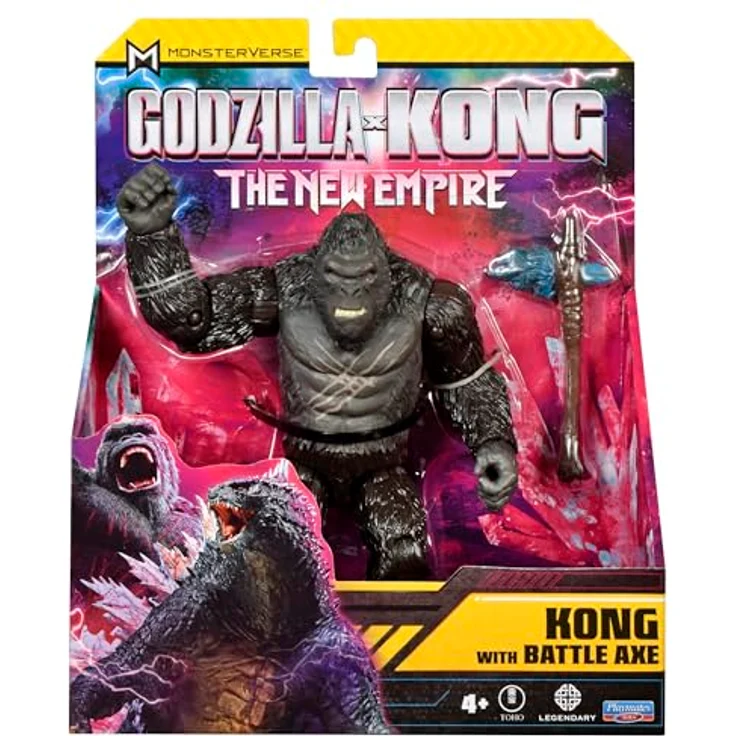 MonsterVerse Godzilla x Kong: Das Neue Imperium, 15 cm Kampfnarben-Kong-Actionfigur, hochdetailliert mit beweglichen Gelenken, geeignet für Kinder ab 4 Jahren – Bild 1