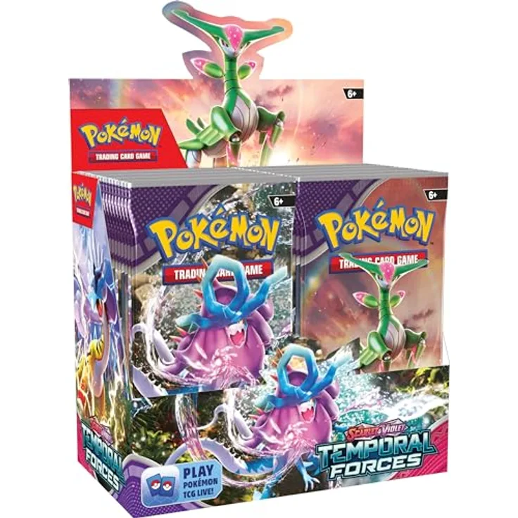 The Pokemon Company Pokemon Temporal Forces Booster Display SV05 EN, Sammelkarten mit zeitlosen Mächten der Vergangenheit und Zukunft