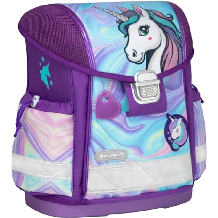 Belmil Classy Schulranzen Set 4-teilig (403-13/AG/S) (Unicorn Dream) - Ergonomisches Schulranzen-Set für die Grundschule, leicht, wasserdicht, AGR geprüft – Bild 2