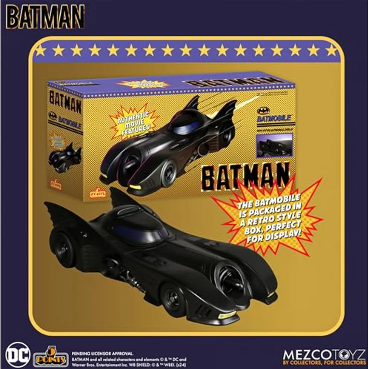 MEZCO Batman (1989) 5 Points Fahrzeug Batmobile, Sammelfigur mit detaillierter Verarbeitung – Bild 4