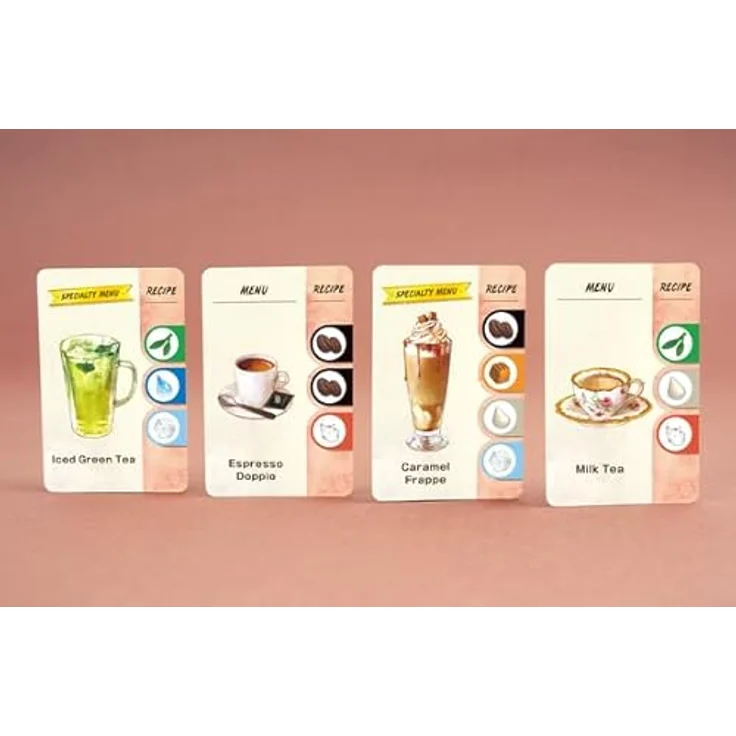 NoName Coffee Rush, Brettspiel zur Steigerung der Barista-Bewertung mit Zutatenmanagement – Bild 7