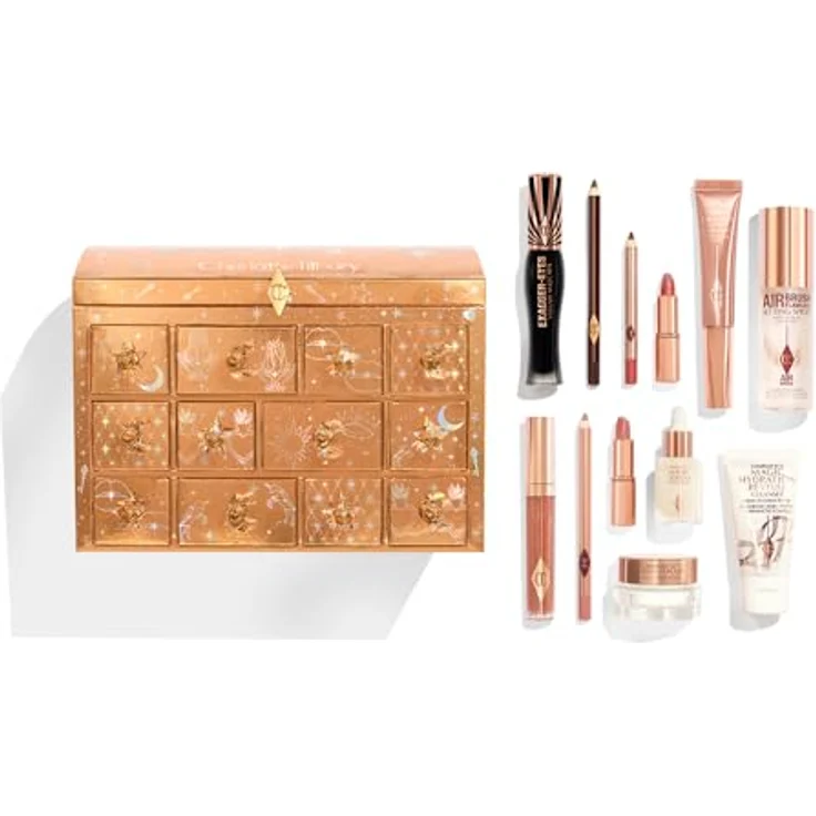 CHARLOTTE TILBURY Adventskalender 2025, MAKE-UP & PFLEGE Set mit 10 Spezialprodukten, inklusive Lippenstift, Setting Spray und Magic Cream Mini – Bild 1