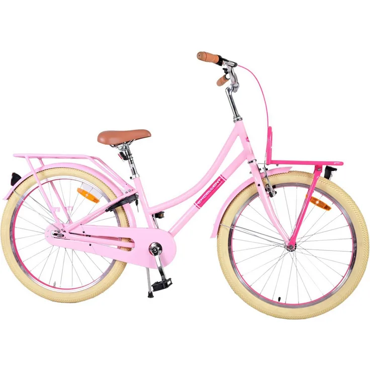 Volare Kinderfahrrad Excellent 24 Zoll Mädchen Rosa, mit Handbremse und Rücktrittbremse