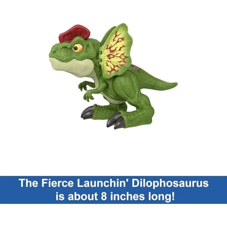 JURASSIC WORLD Dilophosaurus - Dinosaurierspielzeug mit Geräuschen und Pfeilen für wilden Kampfspaß authentisches Aussehen, 20 cm lang, für Kinder ab 4 Jahren, HNT66 – Bild 5