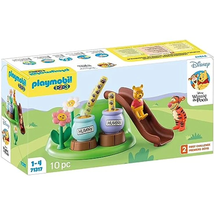PLAYMOBIL 71317 1.2.3 & Disney: Winnies Tiggers Bienengarten Spielset, mit Bienenhüpfstäben und Steckblumen, mehrfarbig – Bild 2