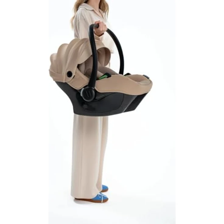 Avionaut Pixel 3 Babyschale, ultraleicht (40–86 cm), 24-fach anpassbare Neugeborenen-Einlage, EPP-Sicherheitschale, AirFlow-Polsterung, Beige – Bild 7