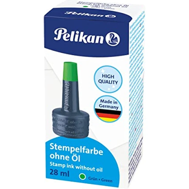 Pelikan Stempel, 4K Stempelfarbe ohne Öl, schnelltrocknend, 28 ml, grün – Bild 2