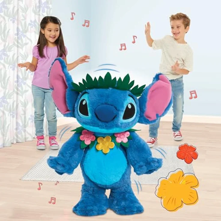 Just Play JP30283 Disney Stitch - Interaktives Plüschtier zum Tanzen und Singen, 40 cm, mehrfarbig, für Kinder ab 3 Jahren – Bild 2