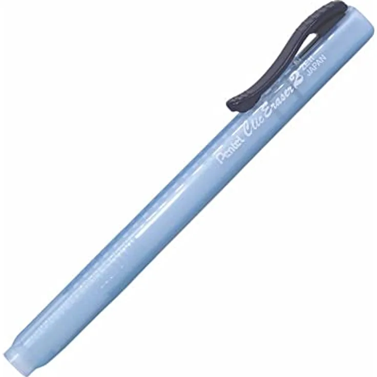 Pentel ZE11T-C ClicEraser 2" Radierstift, nachfüllbar mit ZER-2, Gehäuse semi-transparent blau, 1 Stück