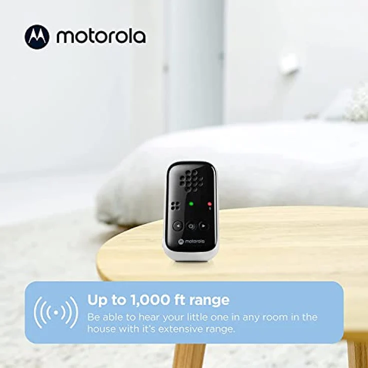 Motorola Nursery BabyPhone PIP10-230V - Tragbare Elterneinheit - 300 Meter Reichweite - Inkl. 2 Netzteile - Kunststoff - Weiß – Bild 4