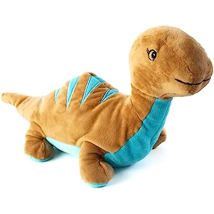 Habibi Plush Premium 1869 Wärmekissen Dinosaurier, 35 cm, mit natürlicher Hirsekörnerfüllung und ätherischen Ölen, für Mikrowelle und Backofen, ideal für Kinder und Babys